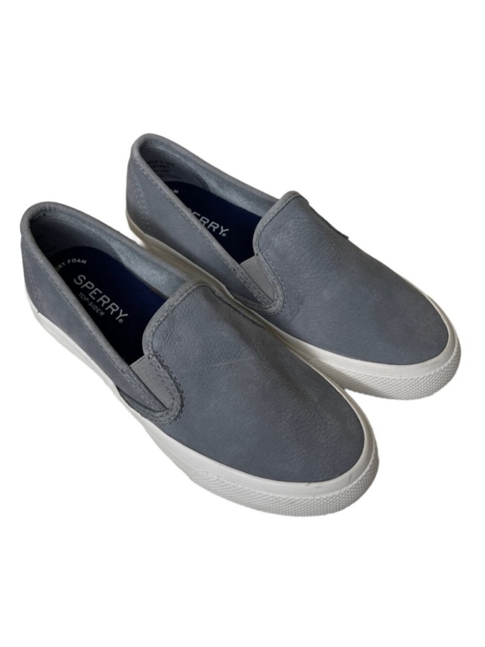 Sperry Women’s Gray Suede Slip-On Twin Gore Sneakers SIze 5